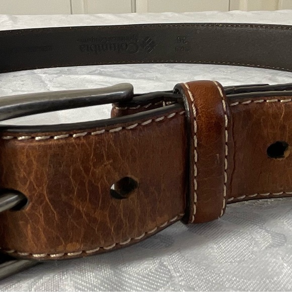 Columbia Brown Leather Belt Bag - Picture 1 of 6